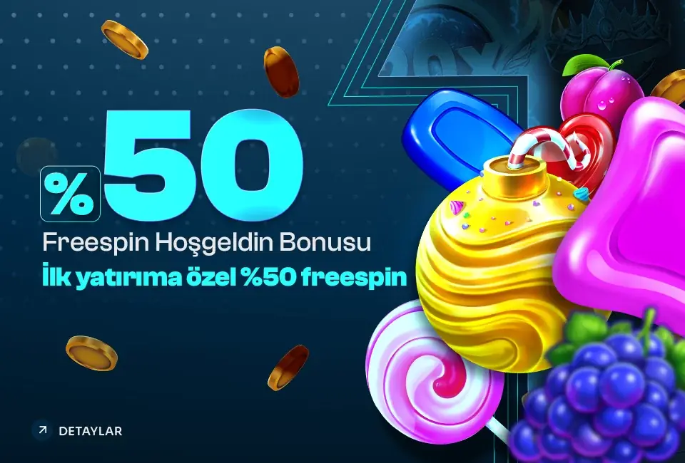 %50 Freespin Hoş Geldin Bonusu görseli